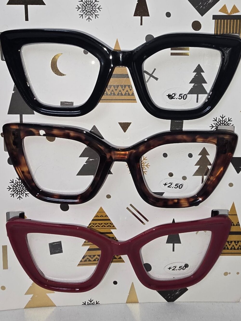 VINCE CAMUTO 3-PK Premium Reading Glasses Collection Readers +2.50 NEW AUTHENTIC